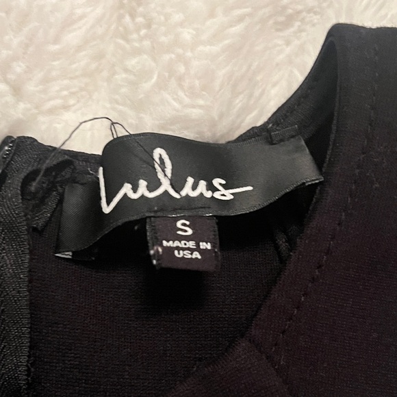 Lulu's Black Scalloped Mini Dress - Picture 2 of 4